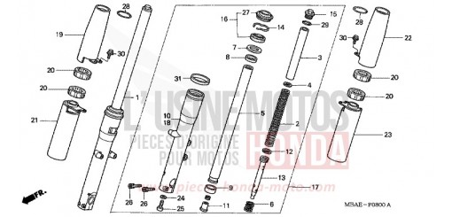 FRONT FORK VT750C2Y de 2000